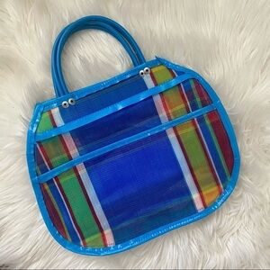 Vintage Blue Mesh Handbag